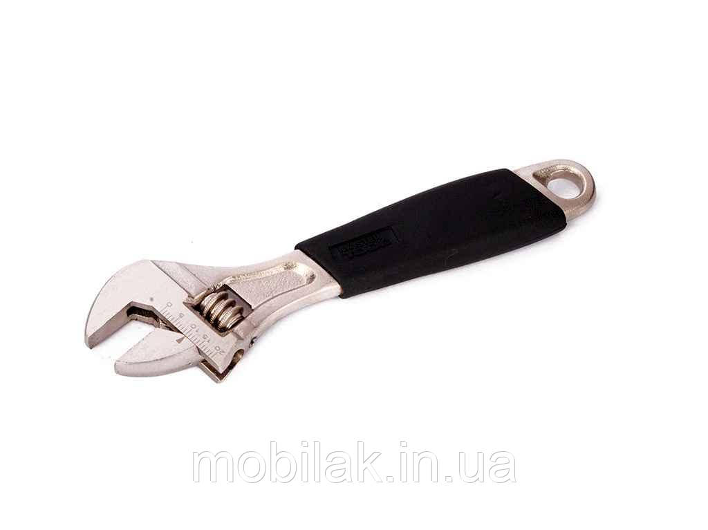 Ключ розв. гумова ручка (150мм) 76-0121 ТМ MASTER TOOL