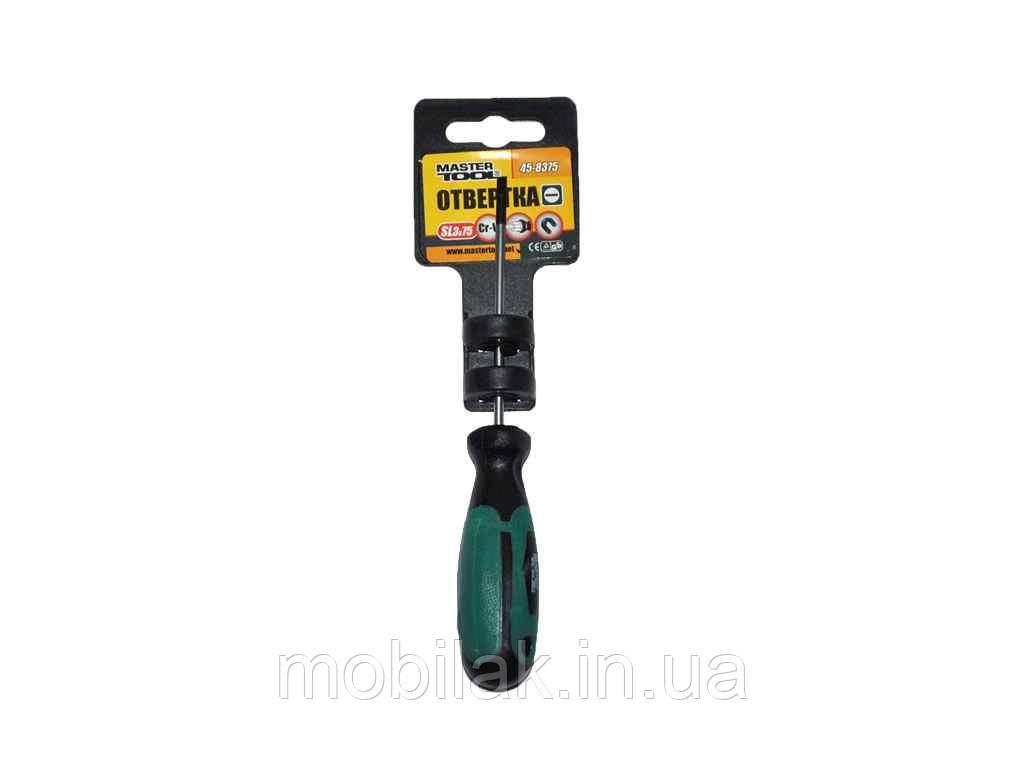 Викрутка плоска SL 3x75 45-8375 ТМ MASTER TOOL