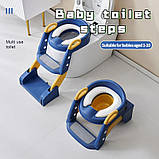 Дитяче сидіння для унітаза Safety Kids Childr Toilet Trainer зі сходами та ручками, фото 3