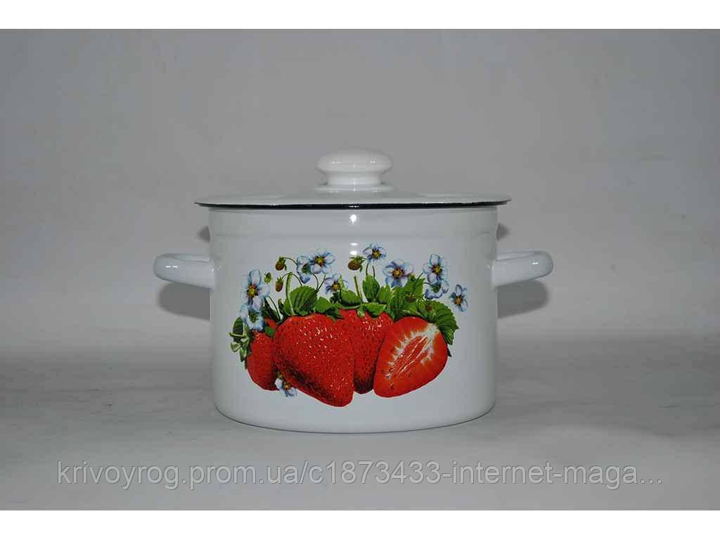 Каструля ем. 3,0л/2 циліндрична Полуниця (I1612/2) ТМ IDILIA, фото 1