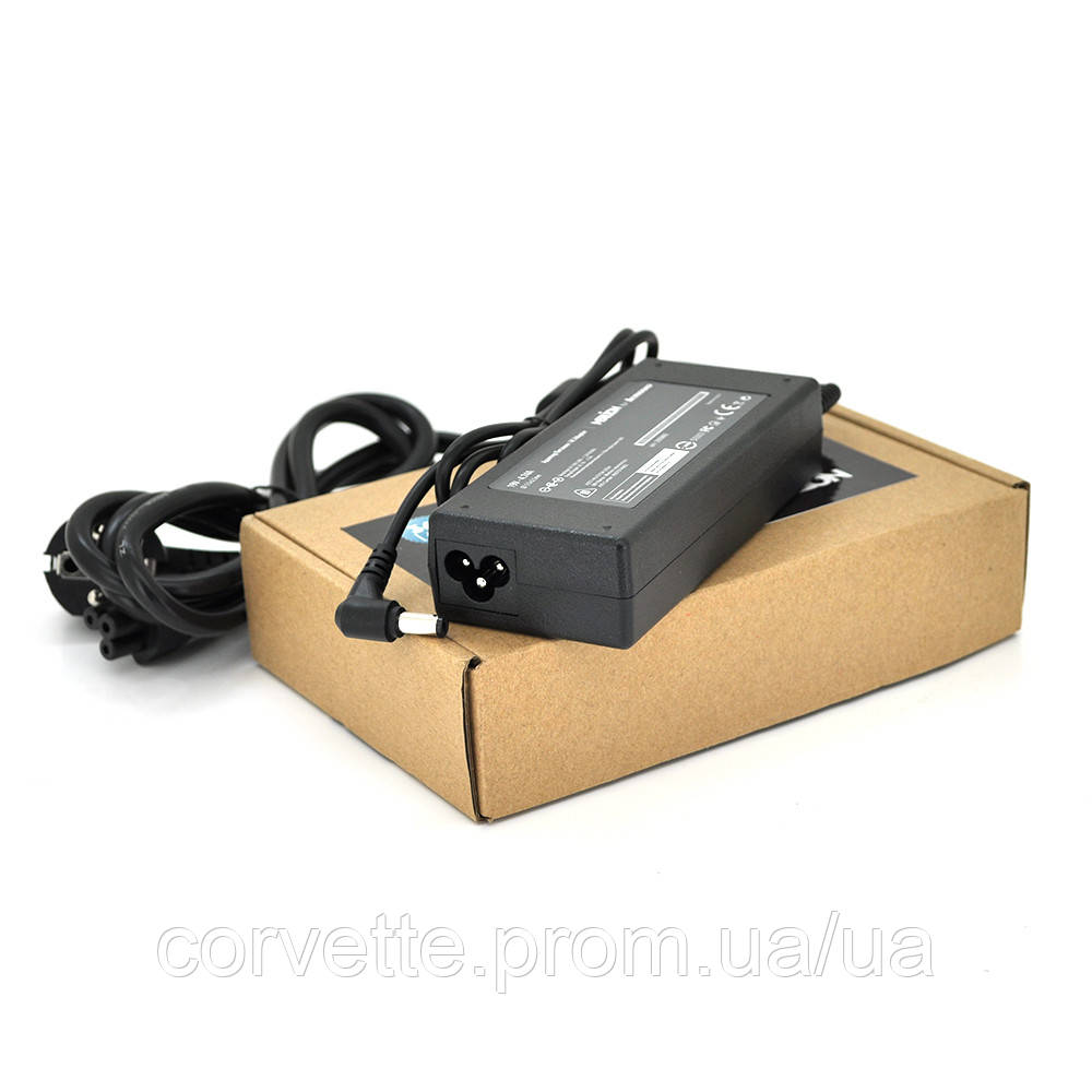 Блок живлення MERLION для ноутбука LENOVO 19V 4.74A (90 Вт) штекер 5.5 * 2.5мм, довжина 0.9м + кабель живлення corvette - фото 1 - id-p2470604724