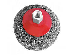Щітка конусна 125 мм, для КШМ, М14 (кручений дріт) BT-5125 ТМ INTERTOOL