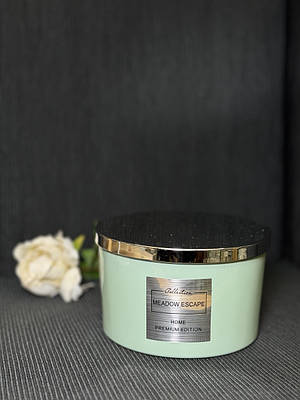 Ароматична свічка Pepco Aromatherapy Home Premium Edition аромат тропічний коктейль із лічі та гуаяви, 1 кг Зелена