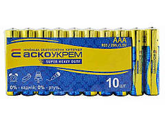 Батарейка сольова AАА.R03.SP10 (shrink 10) ТМ АСКО