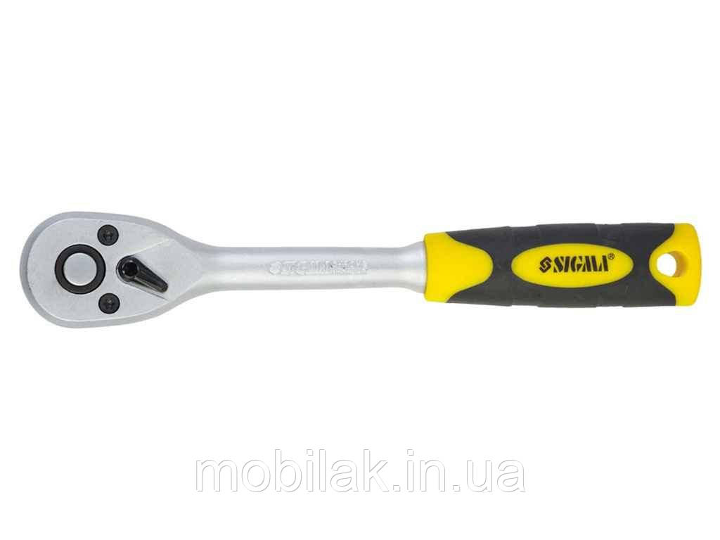 Ключ-тріскачка ⅜ 200мм 72T CrV 6050031 ТМ SIGMA