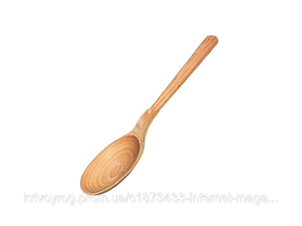 Ложка деревяна 38 см бук різблена ручка ТМ MATIYCHUK, фото 1