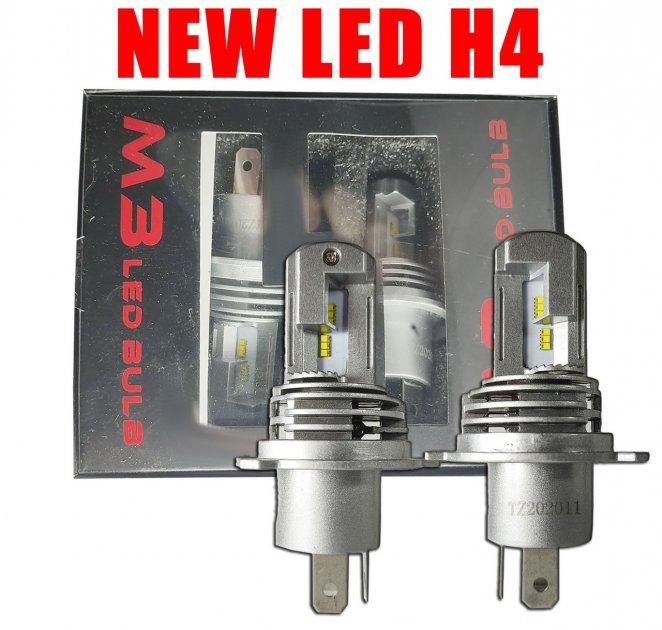 LED-лампи H4 світлодіоди ZEUS М3 pro. 12-24V 55W 6500К 10000Lm. Світлодіодні ЛЕД лампи без дротів!