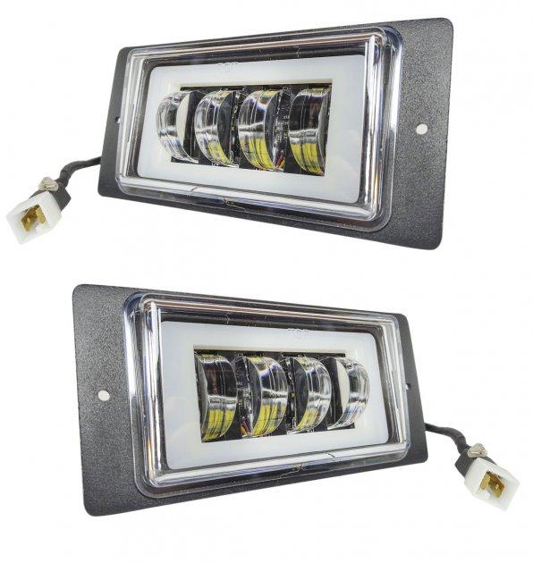 Протитуманні фари птф LED Ваз 2110, 2111, 2112, 2114, 2115 ПТФ 4 лінзи + світлотінева межа + дх