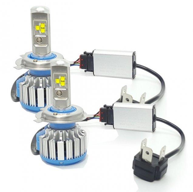 Комплект світлодіодних автоламп LED T1 Turbo H4, 40 W (пара), фото 1