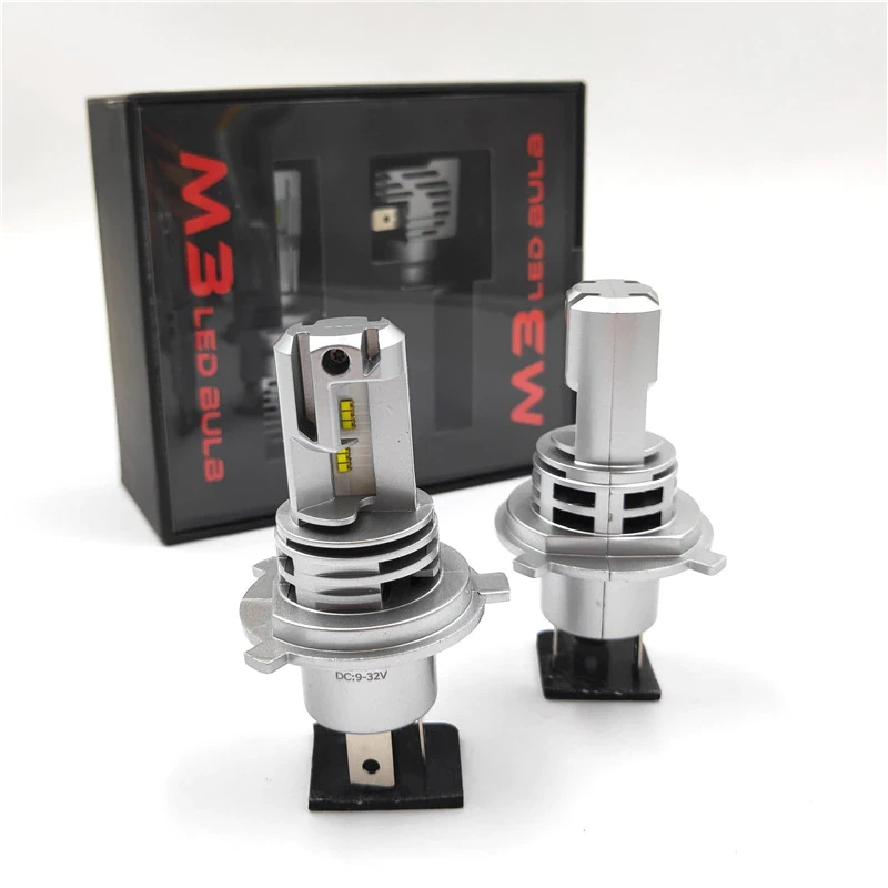 Автомобільні світлодіодні LED-лампи M3 LED BULB 55 Вт 10000 Лм 6500 К 9-32v ZES чип Цоколь H4