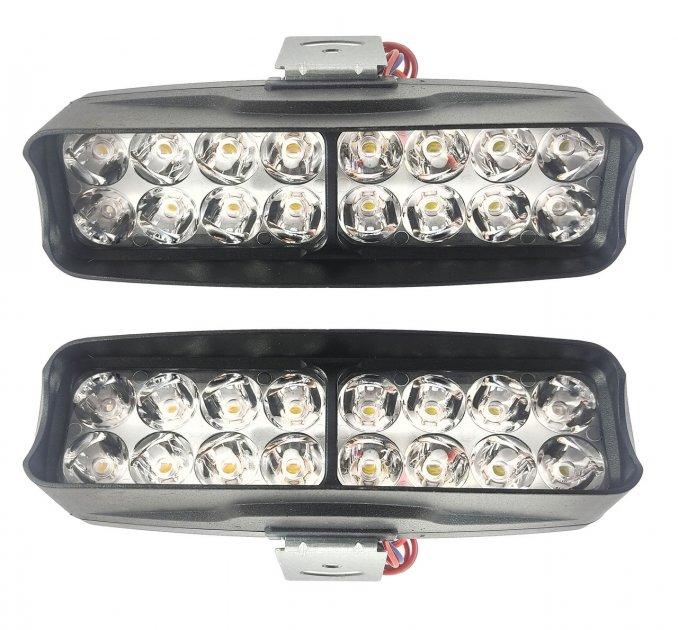 Фара Балка LED (протимотунка) світлодіодна L-23 (12 світлодіодів)24 ват білий 12-24V00 K