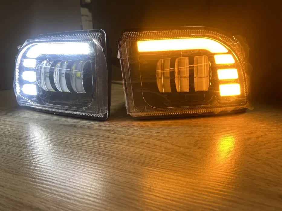 Світлодіодні протитуманні фари LED Chevrolet Lacetti / Лачетті БЕЛО-ЖЕЛТІ З ДХО+ПОНОВАТОТИ БЕГУКВИДНИЙ ПОЛУБ