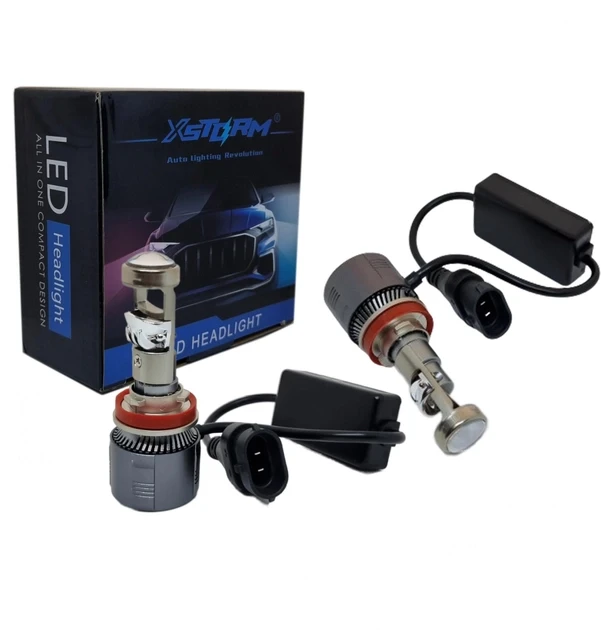 Світлодіодні міні лінзи Led H11 H8/H9/H16 CSP 12000LM 6000K 12-24 V з вентилятором 76W комплект
