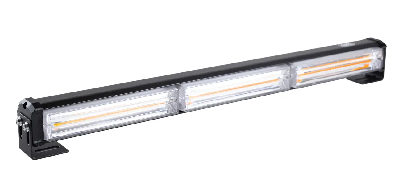 Стробоскоп Жовтий LED 3 секції 12 В/24 В (32 смx4.5 смx6.5 см) + пульт, 14 варіантів бурштинового спалаху, led діоди COB