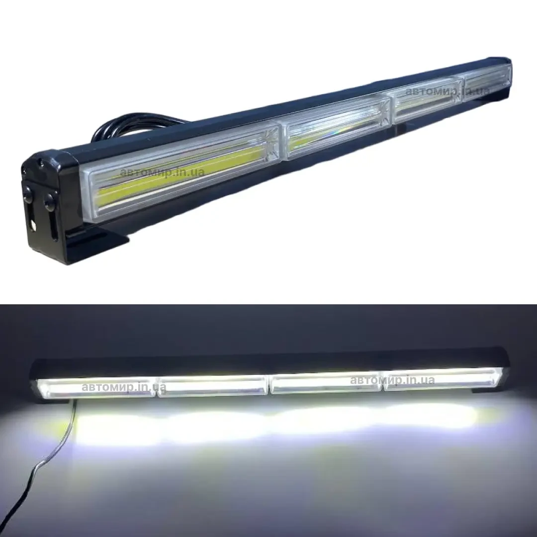 Автомобільний Led ДХО стробоскоп білого кольору 12-24 вольт 60 см, фото 1