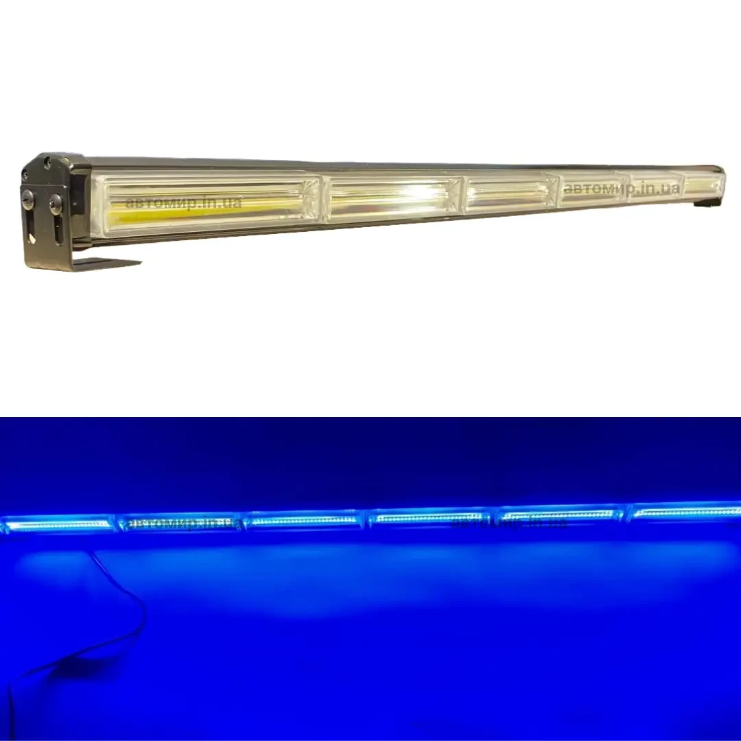 Автомобільний Led ДХО стробоскоп синього кольору 12-24 вольт 88 см, фото 1