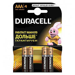 Батарейка лужна LR03/AAA 4шт (блістер) ТМ Duracel