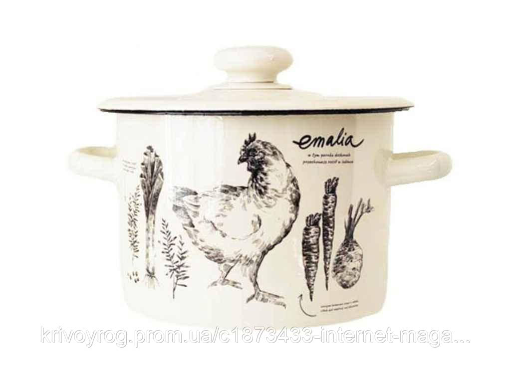 Каструля ем. 2л /2 циліндрична Rosol (milk) I1610/2 ТМ IDILIA, фото 1