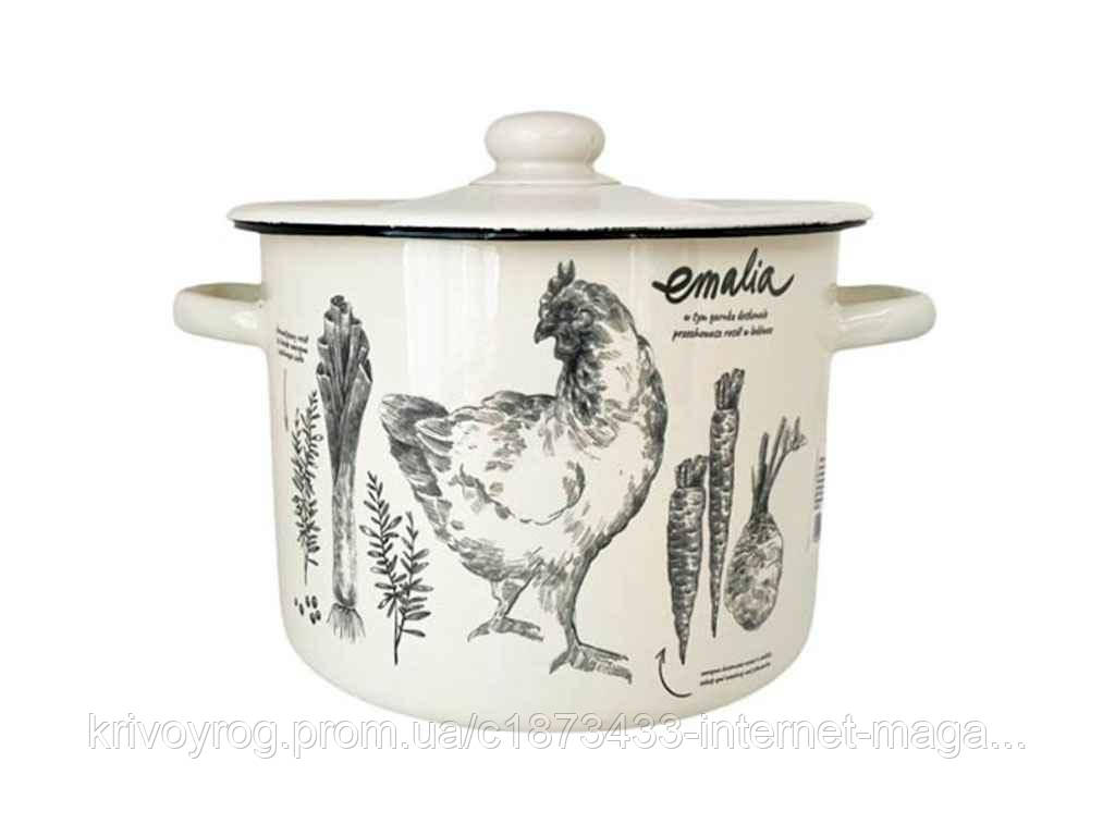 Каструля ем. 5,5л /2 циліндрична Rosol (milk) (I1617/2) ТМ IDILIA, фото 1