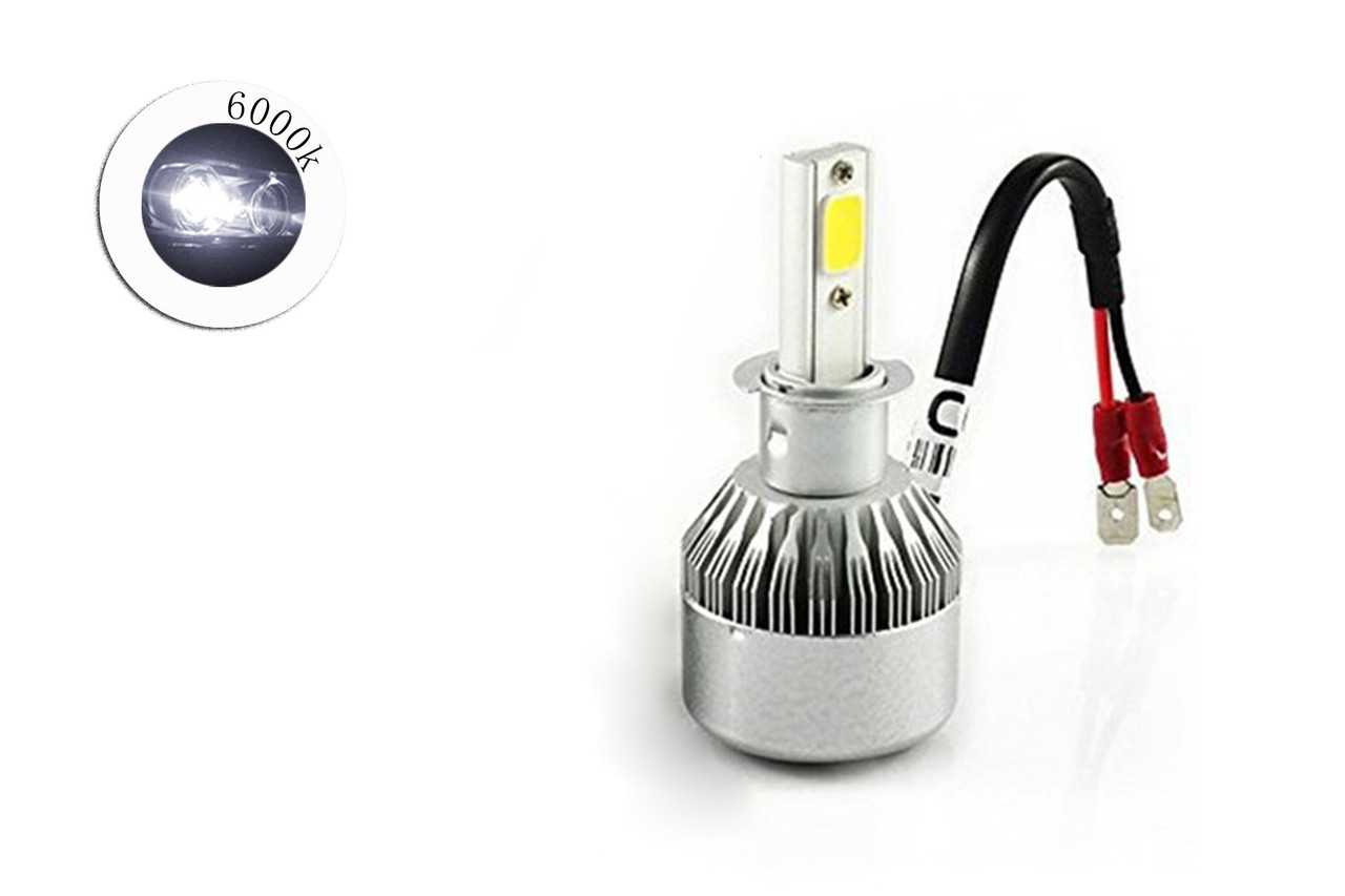 Комплект LED ламп C6 H3 6000K 9-32V радіатор з вентилятором (chip COB)