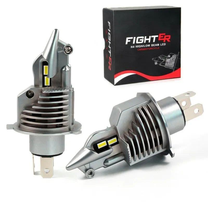 Комплект LED ламп головного світла Fighter H4 H/L 11-30 V 30 W 6500 K радіатор з вентилятором (діод 3570)