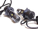 Лампа Bi-LED міні лінзи GT4 H4 D35 мм 9-32V 74W діод 3570 (50mk) Canbus 6000K, фото 4