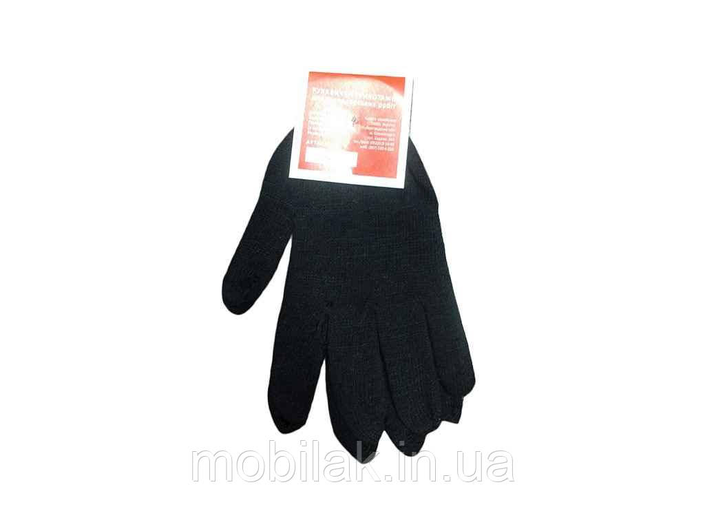 Перчатки робочі №640 подвійні чорні 10-11 р. ТМ A-tex