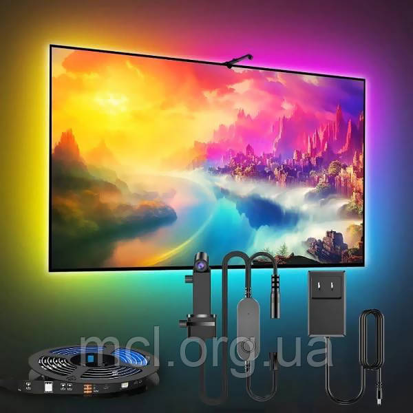 Адаптивна фонова підсвітка для телевізорів Samsung LG синхронізація камерою (діагональ 52"-65")