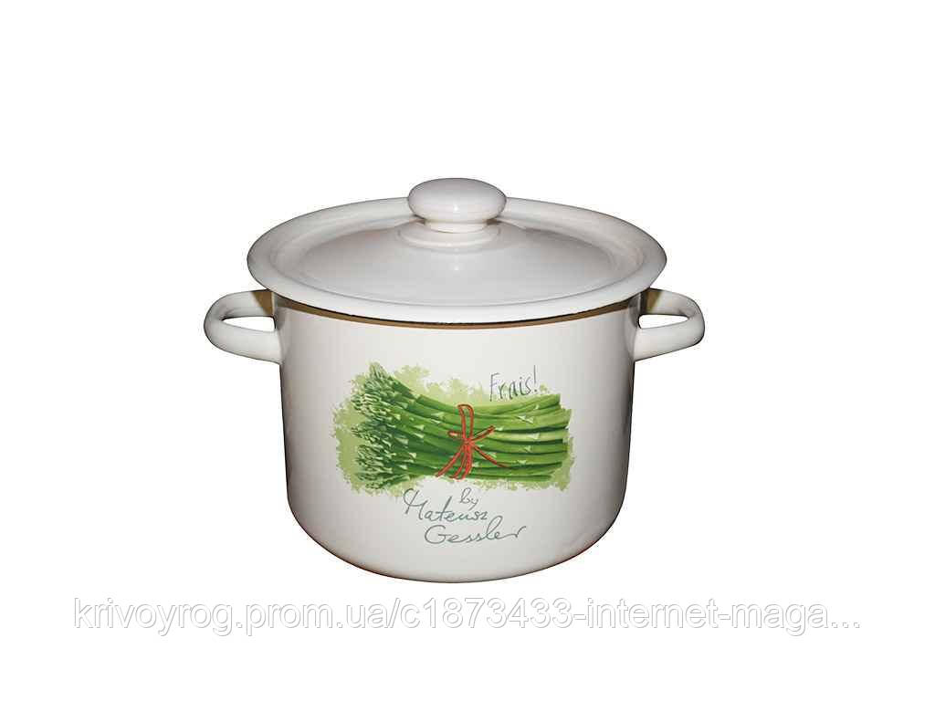 Каструля ем. 4,5л /2 циліндрична Спаржа (молочна) (I1615/2) ТМ IDILIA, фото 1