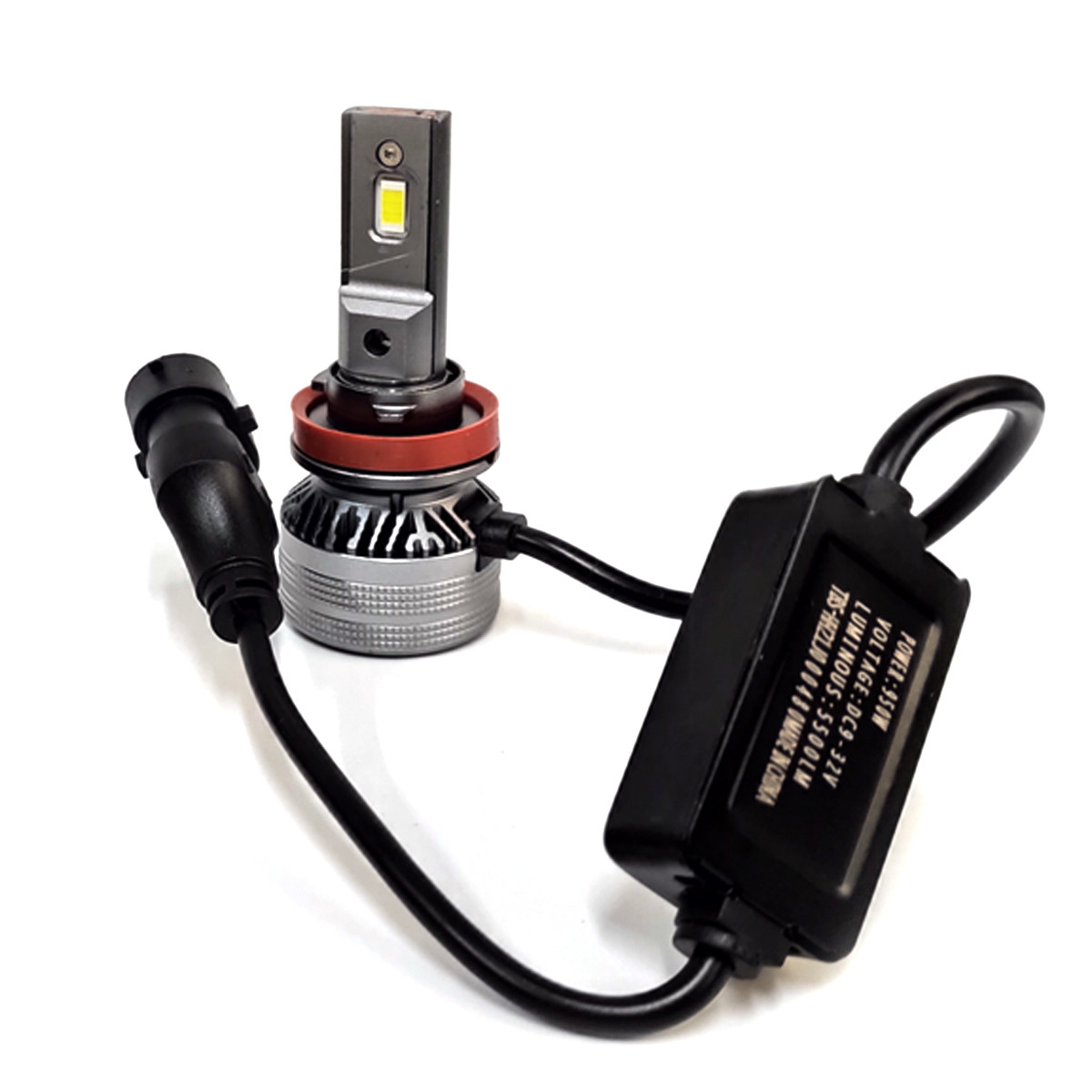Комплект LED ламп Т8 PRO H11 55 W 9-32V CANBUS 5500 K радіатор з вентилятором (діод 3570 50mk)