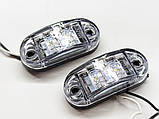 Габаритний ліхтар-катафот BD-0015W 2 LED білий 12-24V IP67 (1 шт.). Розмір: 65*28*17 мм, фото 3
