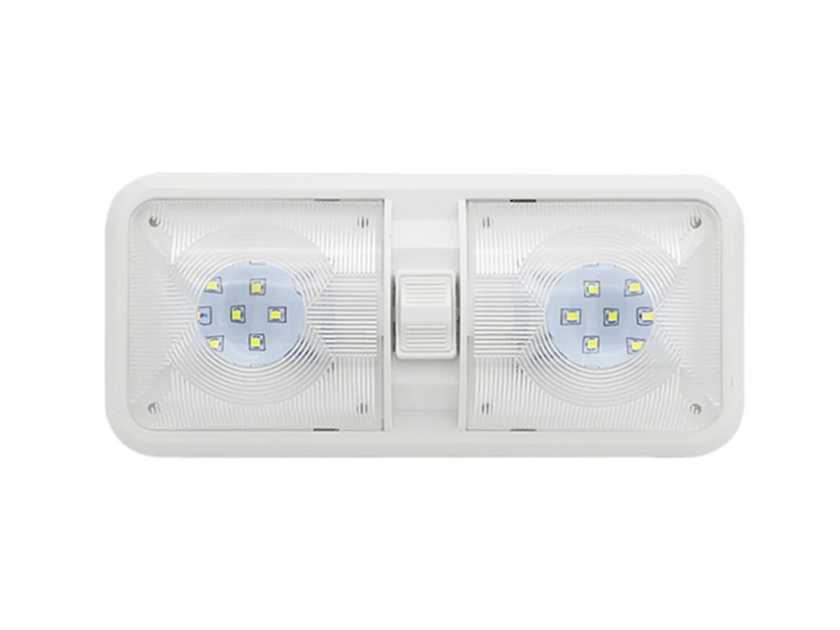 LED-плафон салону універсальний SND-0007 12-24 V 48 SMD 2835 WHITE з вимикачем. 286х126х42 мм