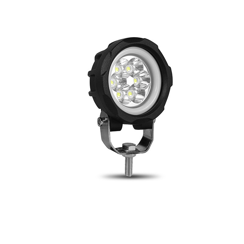 Кругла фара JR-12W 6 світлодіодів CREE 4 режими світіння: SPOT, FLOOD, стробоскоп + DRL
