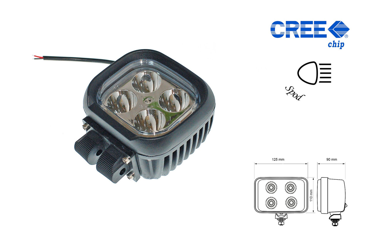 Фара робочого світла 23T-40W 4 світлодіоди CREE спрямоване світло (SPOT)