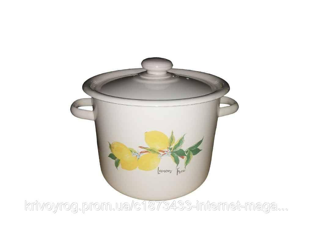 Каструля ем. 5,5л /2 циліндрична Лимонне дерево (молочна) I1617/2 ТМ IDILIA, фото 1
