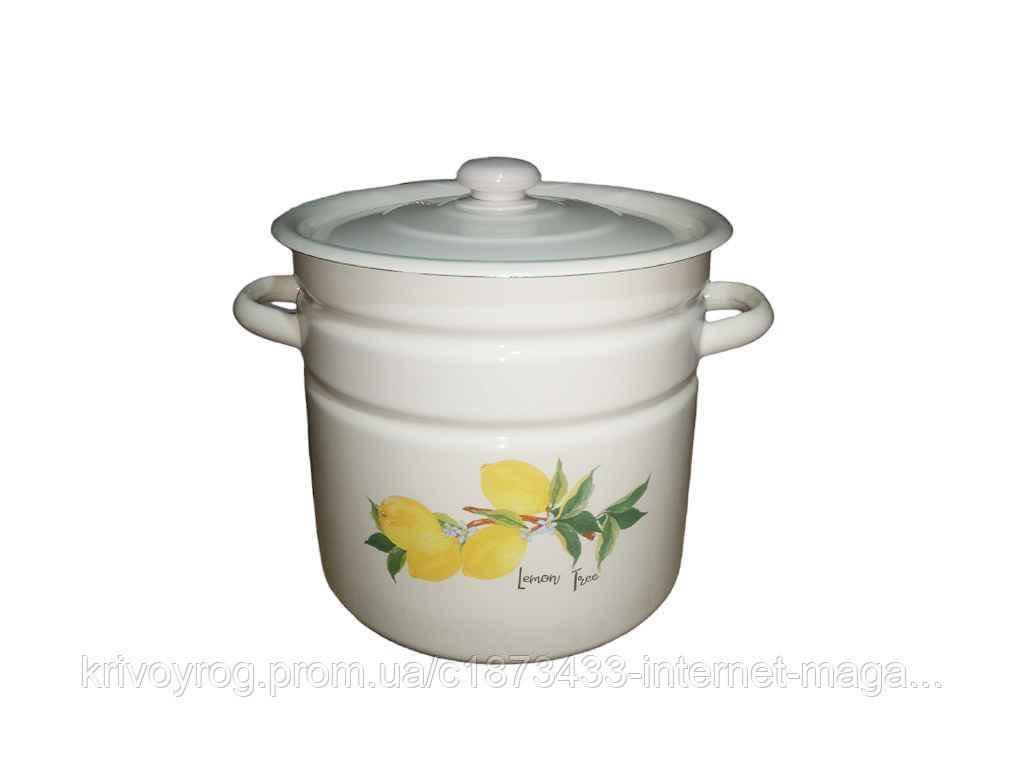 Каструля ем. 12л /2 циліндрична Лимонне дерево (молочна) I1624/2 ТМ IDILIA, фото 1