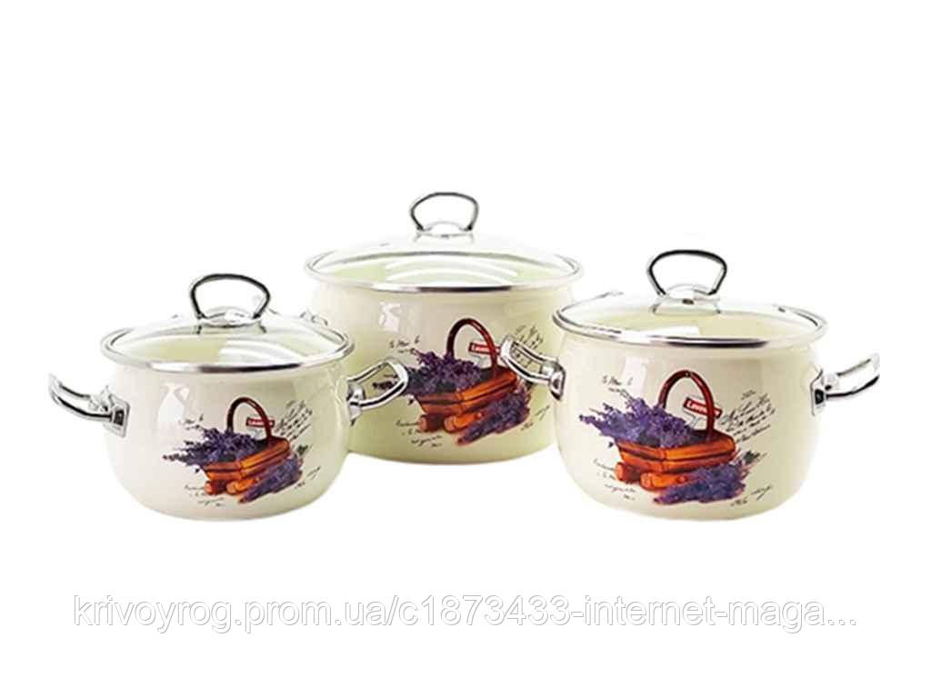 Набір 3 предм. I1600 Кошик лаванди (молочна) Happy Cooking ТМ IDILIA, фото 1