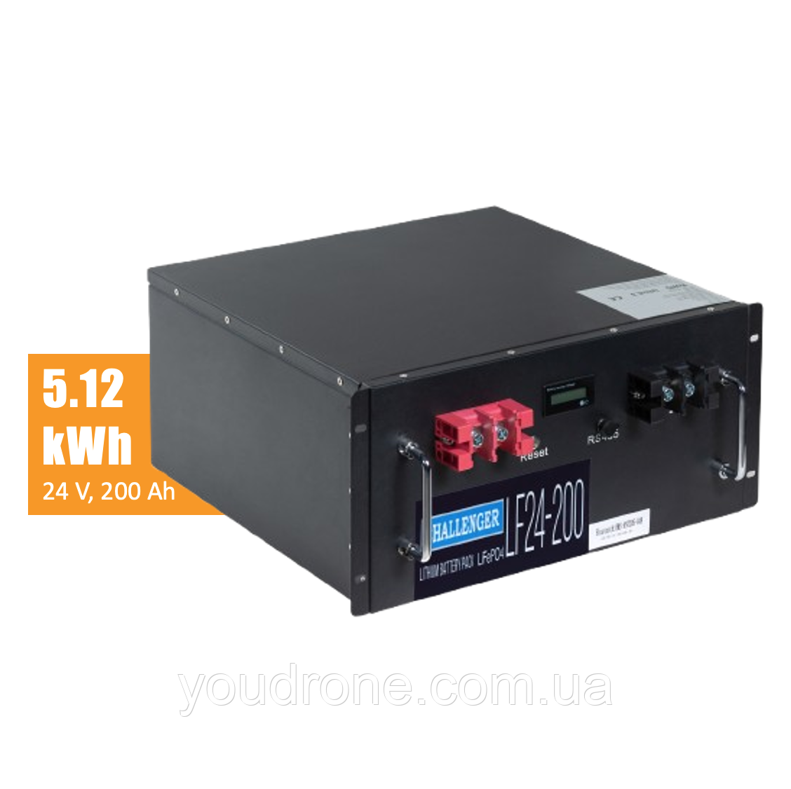 Акумуляторна літієва батарея CHALLENGER LF 24-200, 5.12 кВт*год, 24 В, 200 А·год (LiFePO4), АКБ CHALLENGER 5.12 kWh, 24V, 200 Ah, фото 1