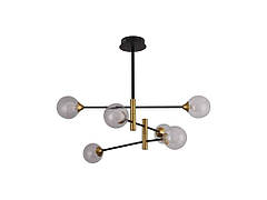 Люстра LED 2700-6000К Prato з пультом G9, 840х560мм, золото /чорний, залізо/акрил. Арт.51-313-006 ТМ Miorro
