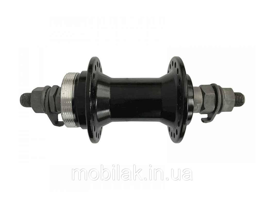 Втулка передня алюмінієва на промпідшипнику (Disc-Brake) Black HB209FB ТМ KELB.BIKE, фото 1