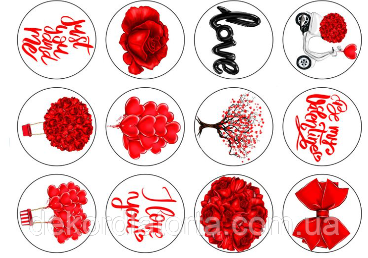 Цукрова картинка День закоханих 9350