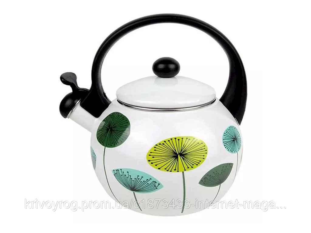 Чайник 2,2л емальований зі свистком 1031 ТМ KAMILLE, фото 1