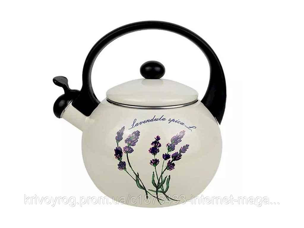 Чайник 2,2л емальований зі свистком 1033 ТМ KAMILLE, фото 1