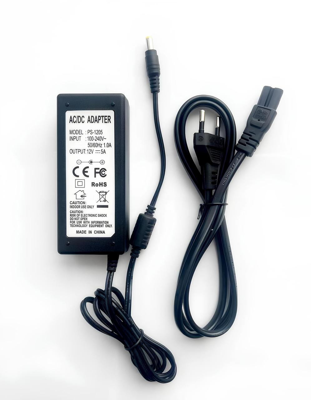 Блок живлення PS-1205 12V 5A штекер 5.5*2.5 мм