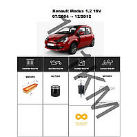 Комплект фільтрів Renault Modus 1.2 16V (2004-2012) WIX