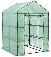 Садова теплиця 140x140 см 8 полиць Focus Garden зелена