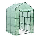 Садова теплиця 140x140 см 8 полиць focus garden зелена, фото 3