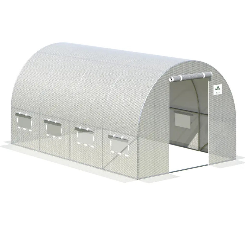 Теплиця парник 2,5x4x2 м focus garden біла 4 секції