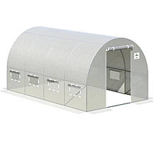 Теплиця парник 2,5x4x2 м Focus Garden біла 4 секції