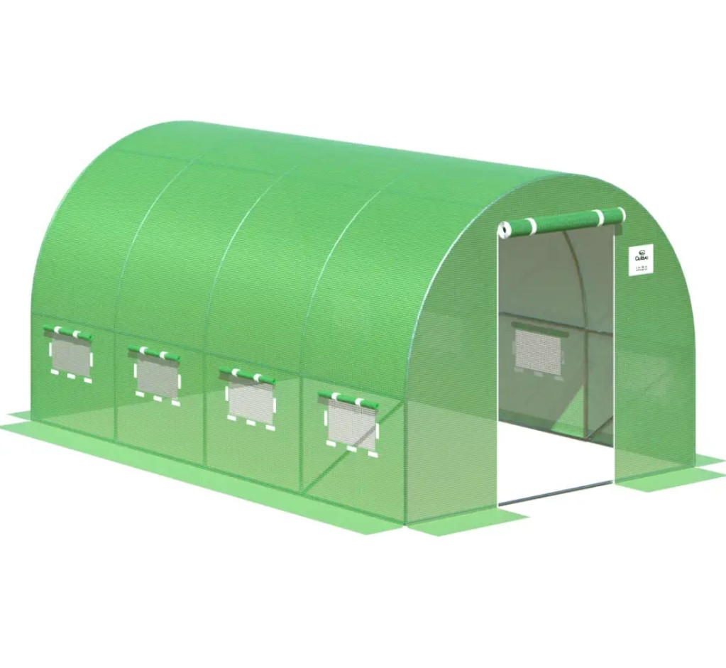 Садова теплиця парник 2,5x4x2 м Focus Garden зелена 4 секції